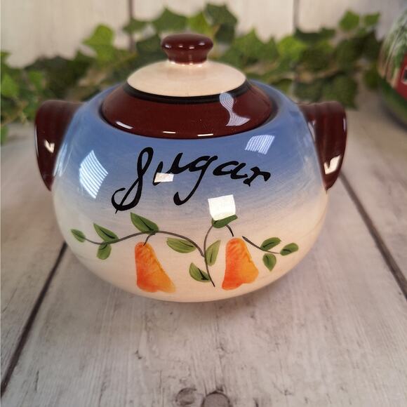 Rare Vntg Teaset: Young's Heartfelt Kitchen Creations - Happy is the Home, Blue - Picture 8 of 13